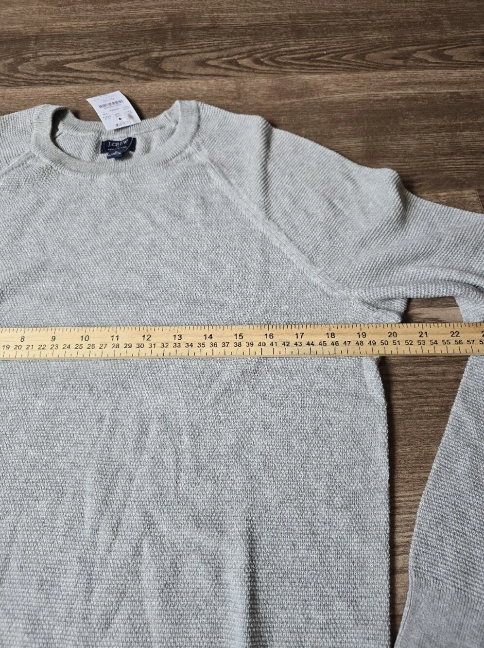 J.CREW Sweater Men S Gray Lightweight Cotton Crewneck Heritage Preppy Minimalist